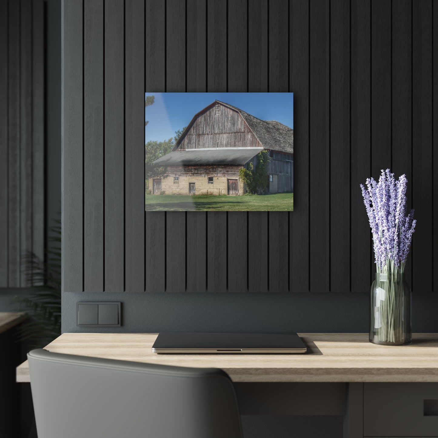 U R There Photography Snover Old Grey Rustic Farmhouse Acrylic Wall Print