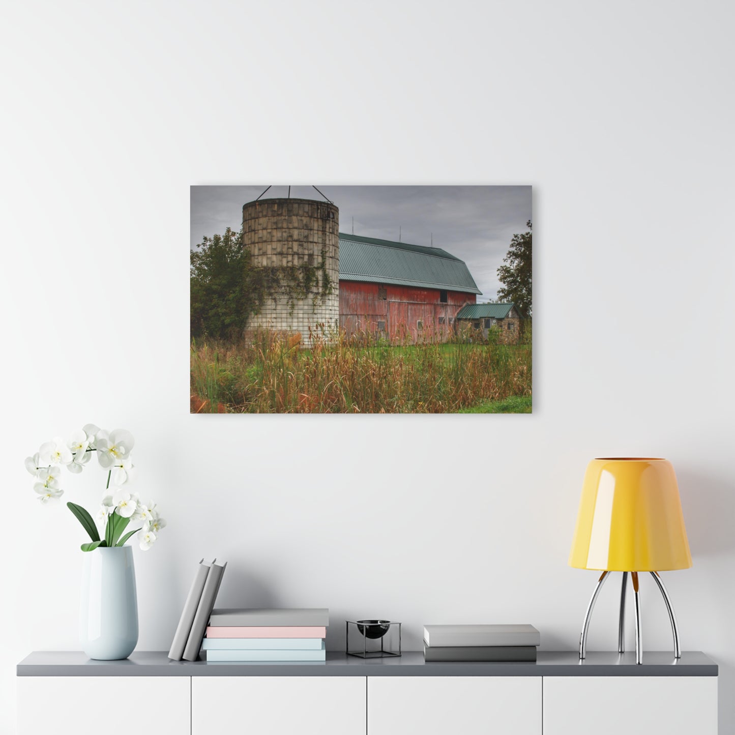 U R There Photography Plumb Creek Road Red II Rustic Farmhouse Acrylic Wall Print
