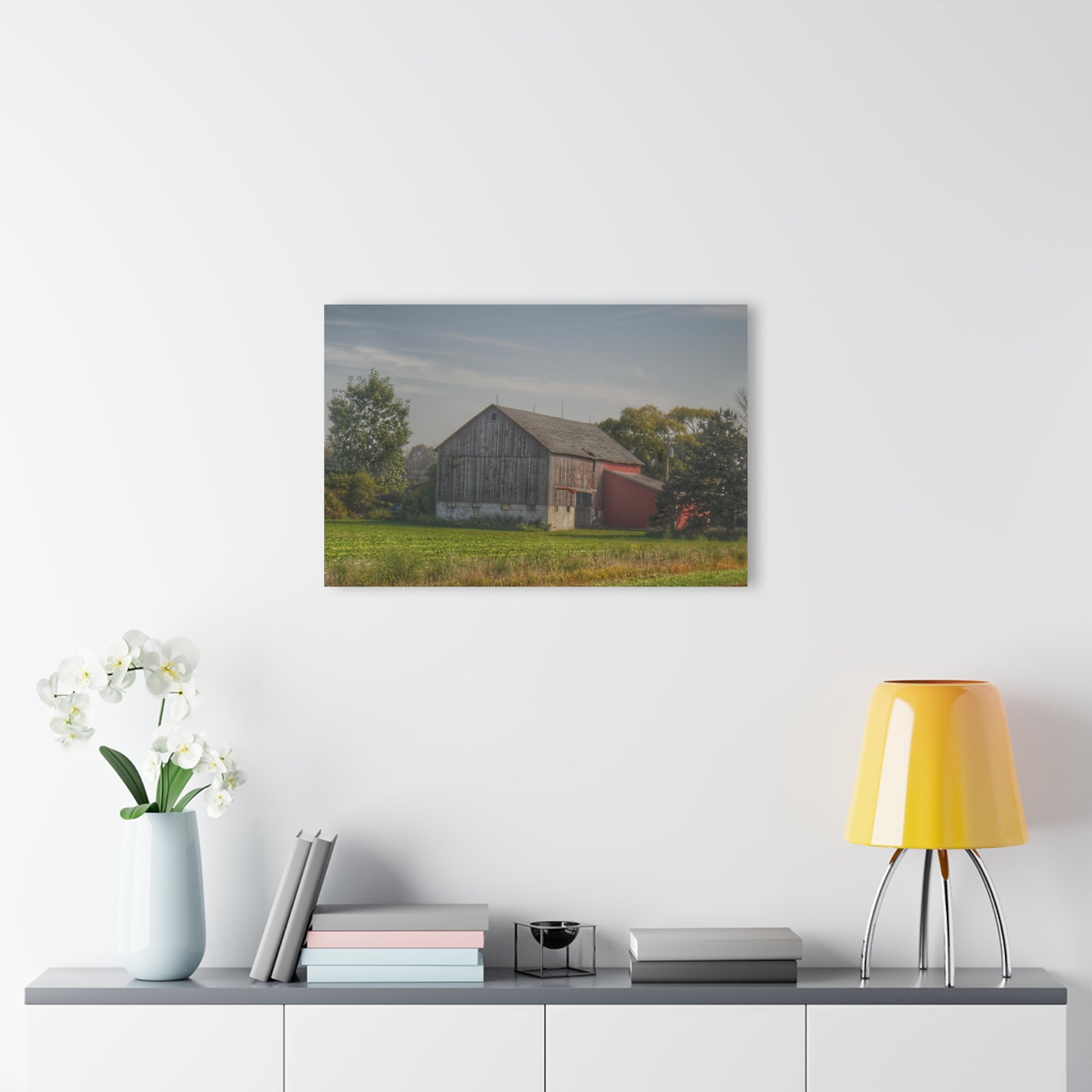 Barn Boutique Modern Farmhouse Acrylic Wall Print| Pigeon Grey Saltbox