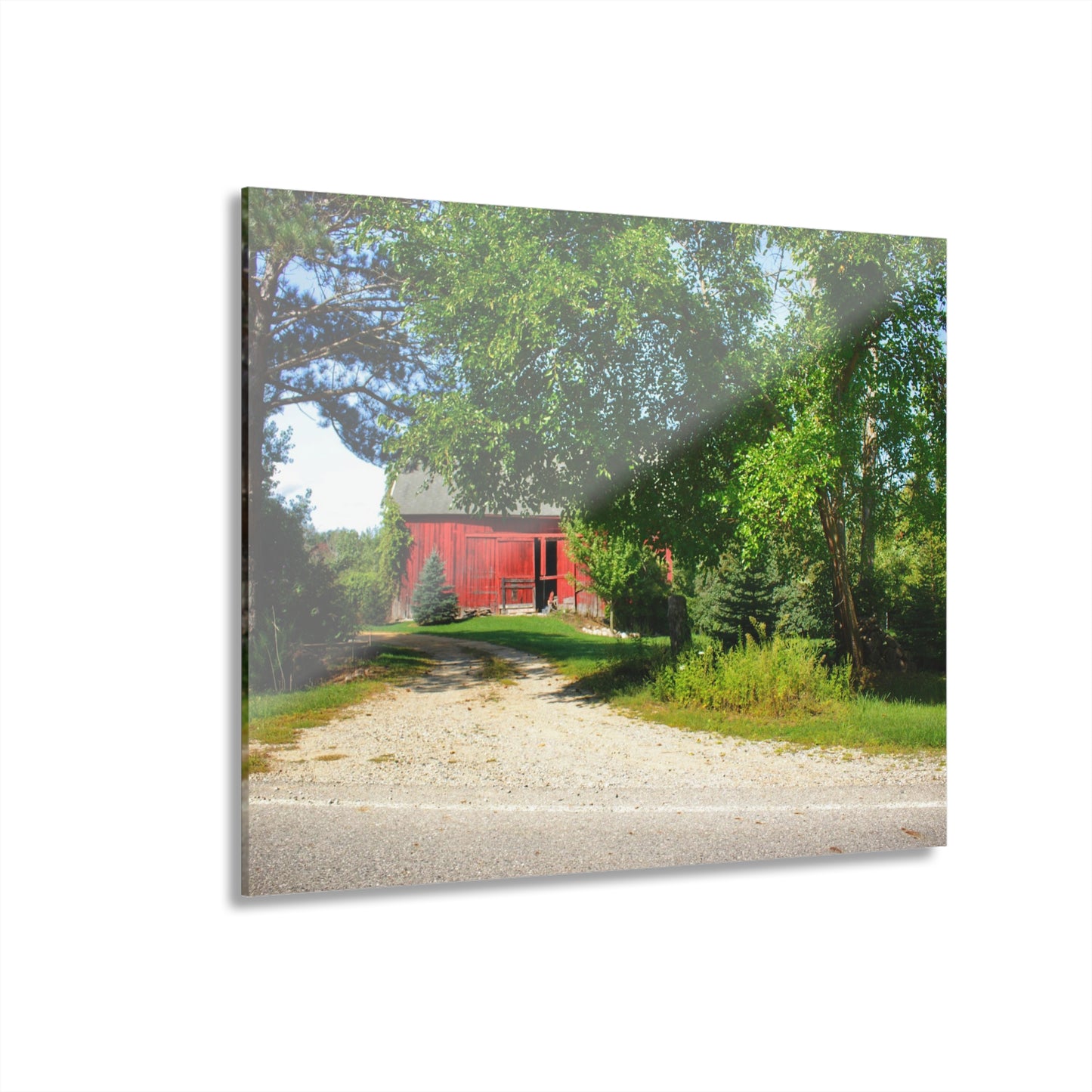 U R There Photography Caro Hidden Red Rustic Farmhouse Acrylic Wall Print