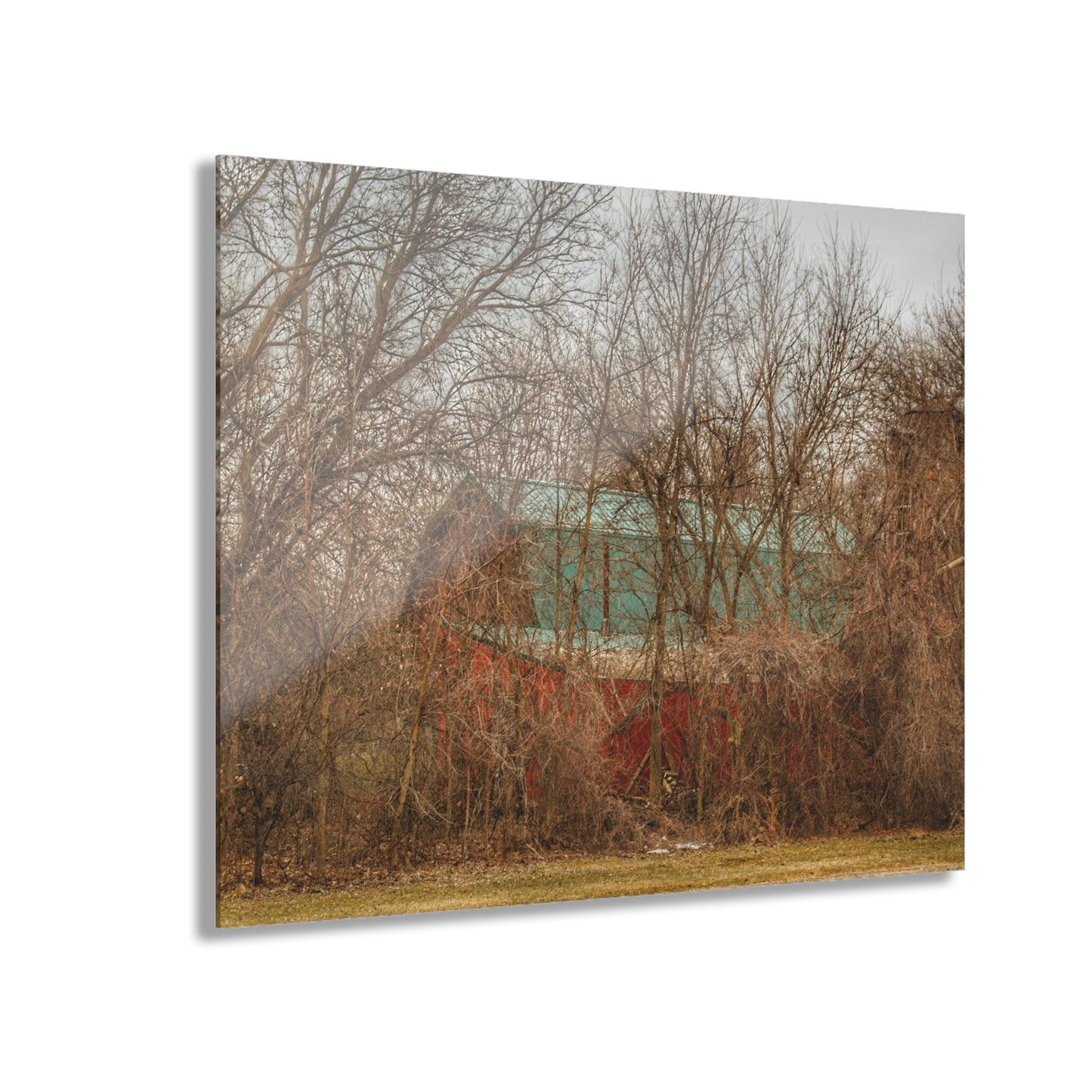 U R There Photography Bray Road Hidden Barnyard Red III Rustic Farmhouse Acrylic Wall Print