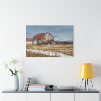 U R There Photography South Church Road Rusty Red Rustic Farmhouse Acrylic Wall Print