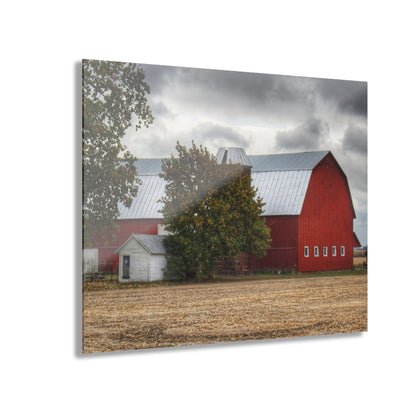 U R There Photography Wadsworth Road Red Rustic Farmhouse Acrylic Wall Print