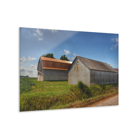 U R There Photography Copper Greys Rustic Farmhouse Acrylic Wall Print