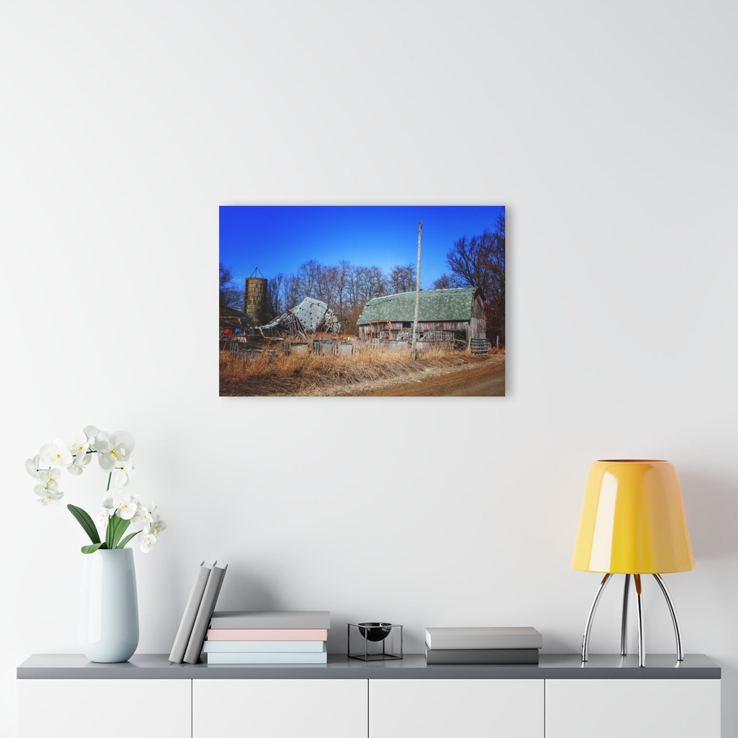 Romeo Plank Road Forgotten Greys II Rustic Farmhouse Acrylic Wall Print