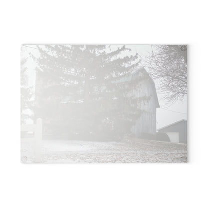 U R There Photography Hollow Corners Hidden Rustic Farmhouse Tempered-Glass Cutting Board