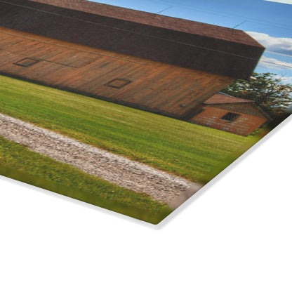 U R There Photography Bristol Gold Rustic Farmhouse Tempered-Glass Cutting Board