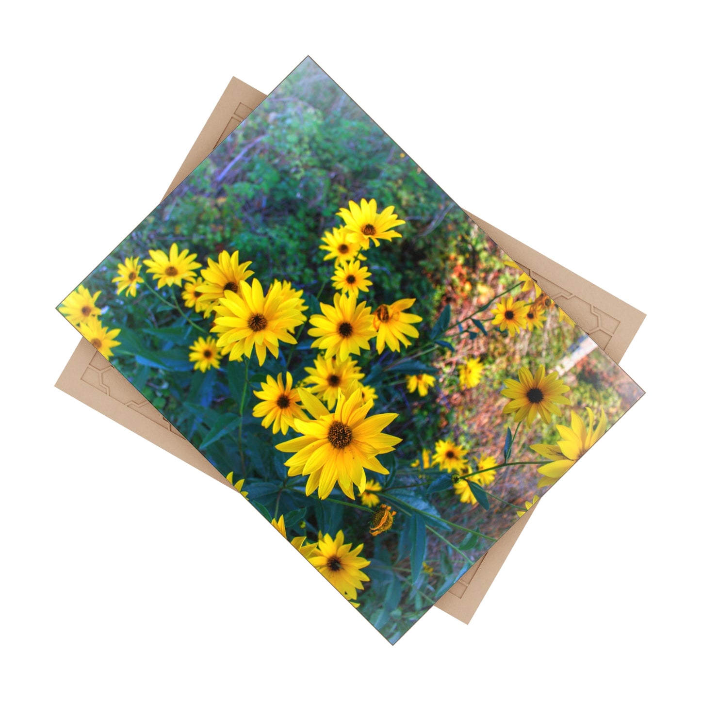 U R There Photography Bursts of Gold Rustic Farmhouse Decorative Ceramic Tile