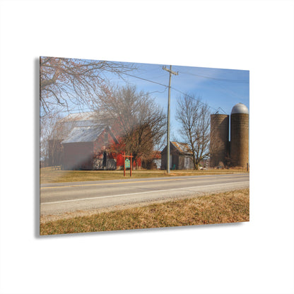 U R There Photography Otter Lake Centennial Reds Rustic Farmhouse Acrylic Wall Print