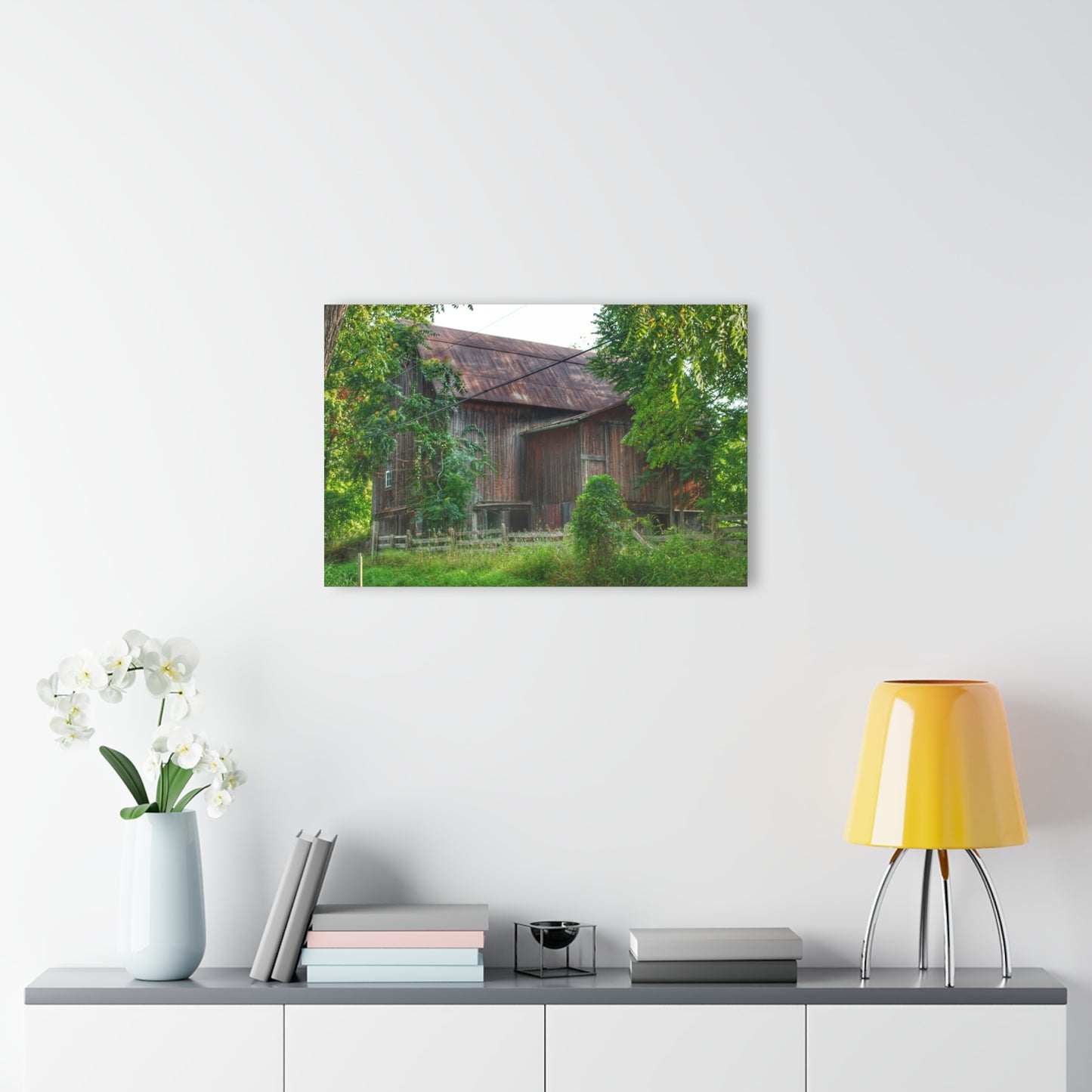 U R There Photography Oxford Rusted Red I Rustic Farmhouse Acrylic Wall Print
