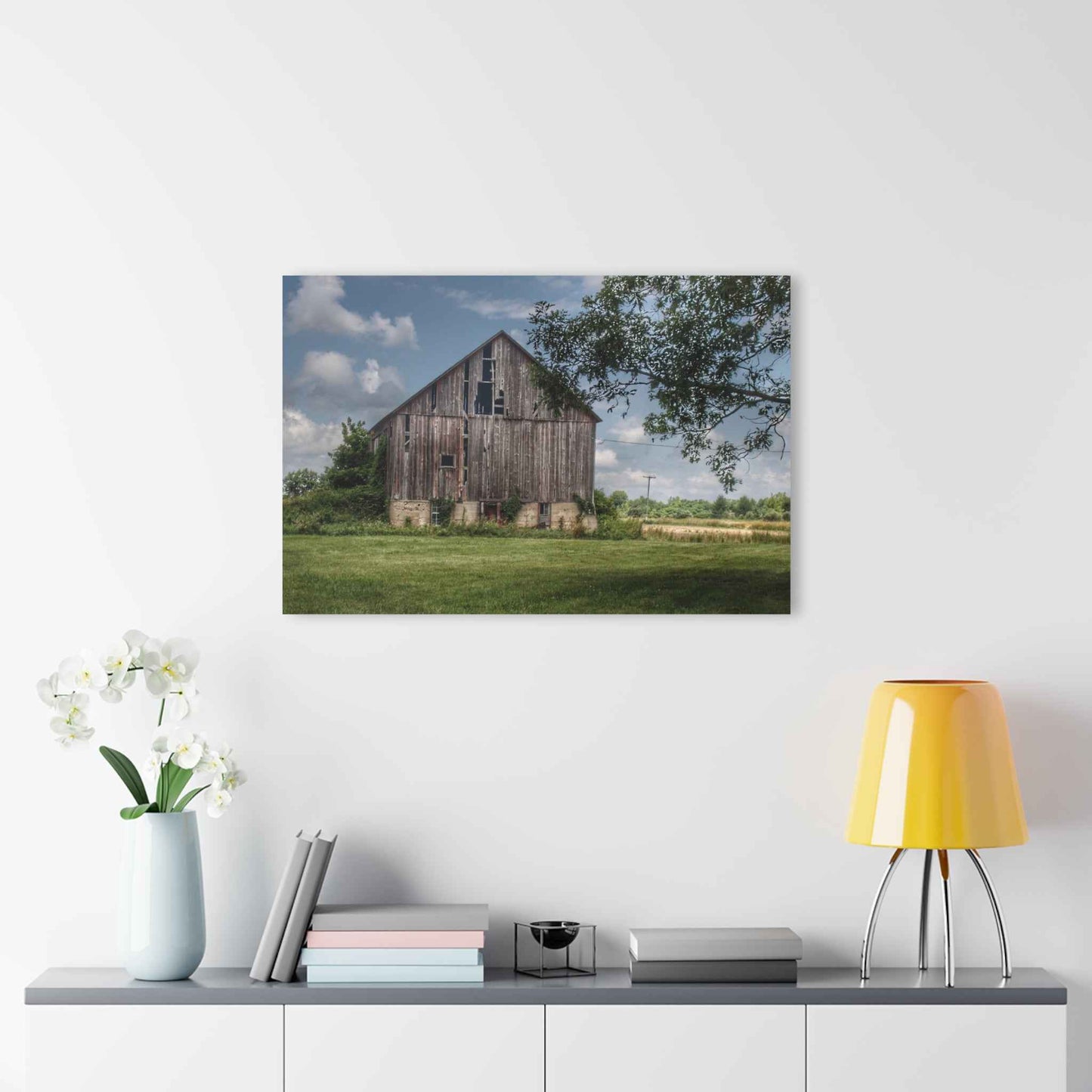 U R There Photography Bohms Road Grey I Rustic Farmhouse Acrylic Wall Print