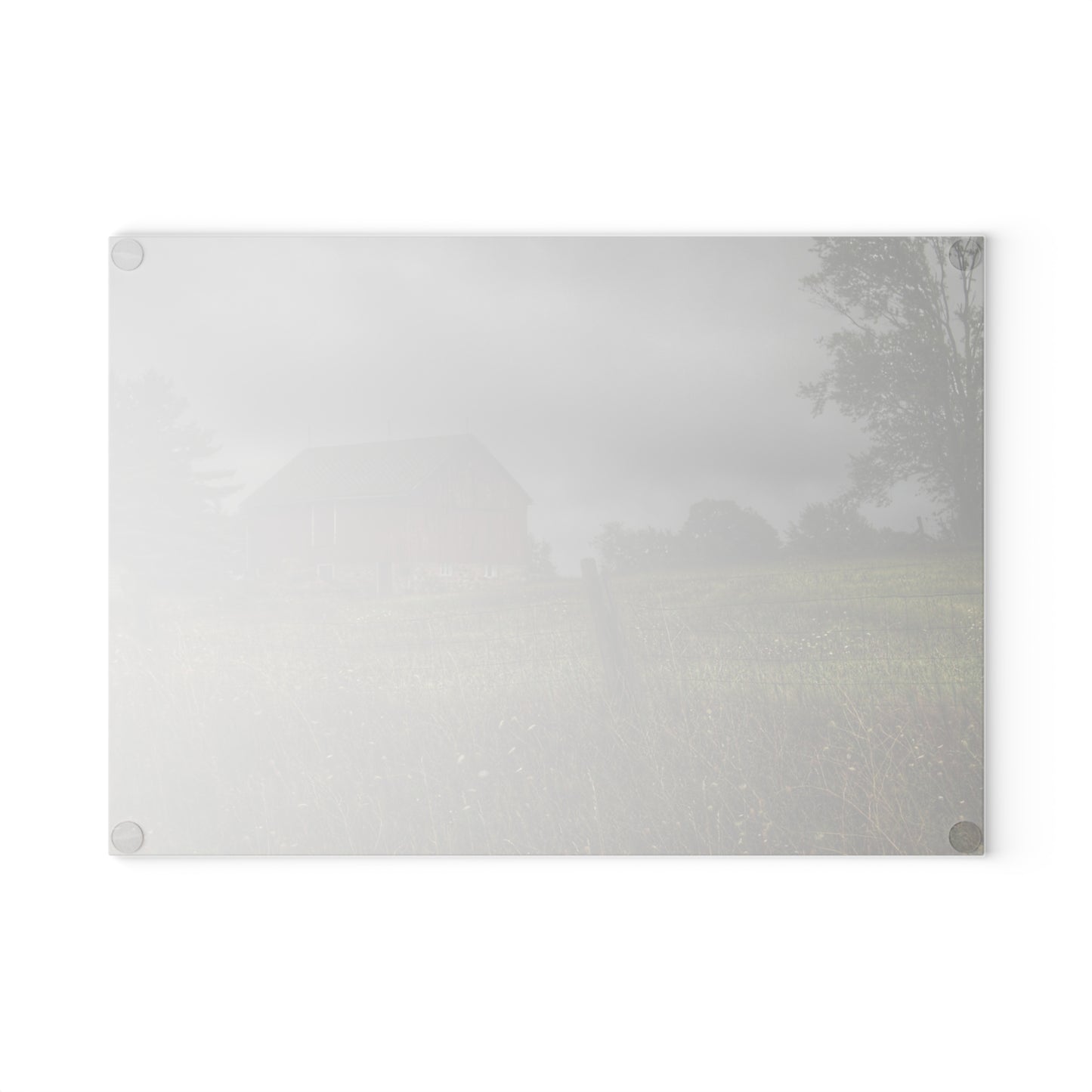 U R There Photography Stone Red Rustic Farmhouse Tempered-Glass Cutting Board