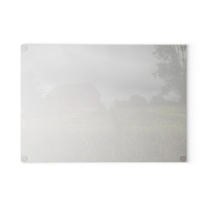 U R There Photography Stone Red Rustic Farmhouse Tempered-Glass Cutting Board
