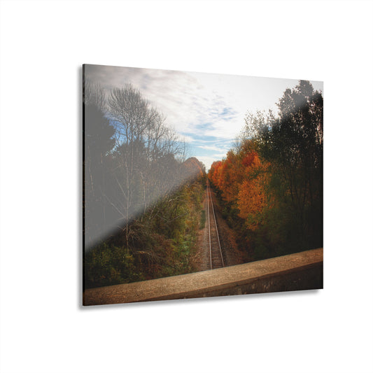 U R There Photography Above the Tracks in Vassar Rustic Farmhouse Acrylic Wall Print