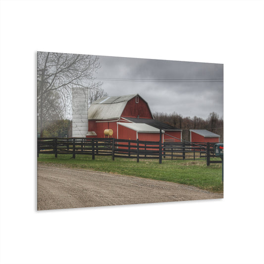 U R There Photography West Lake Road Happy Barn Rustic Farmhouse Acrylic Wall Print