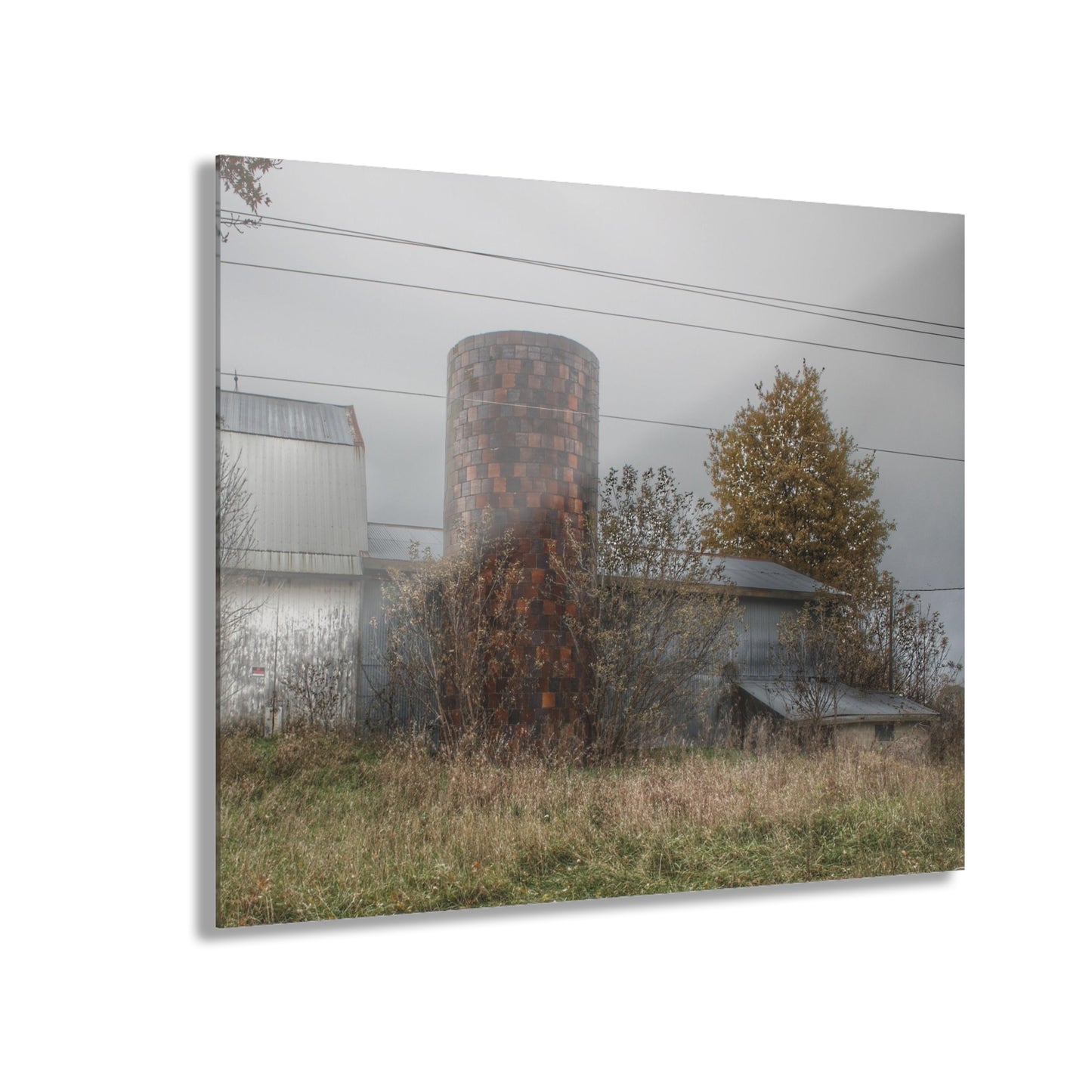U R There Photography Bordman Road Grey Rustic Farmhouse Acrylic Wall Print