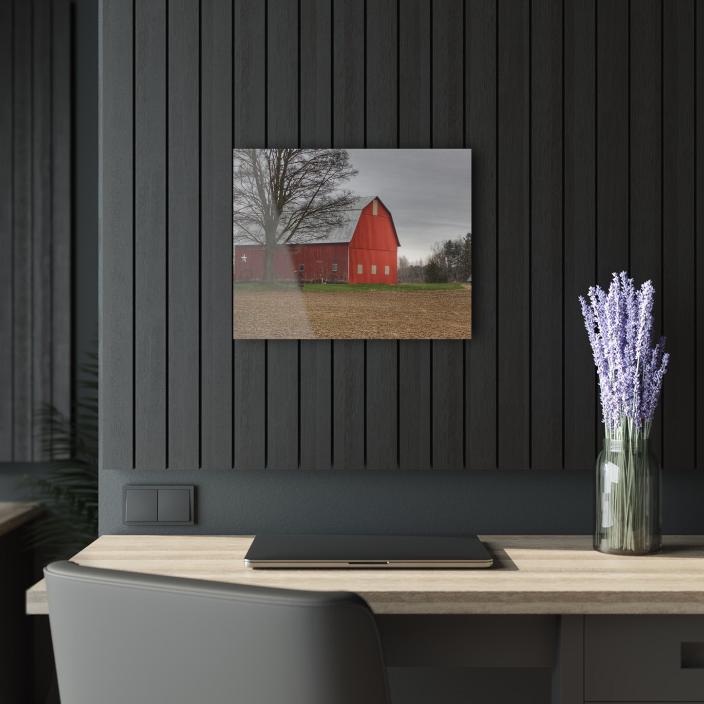 U R There Photography South Summers Road Star Barn Rustic Farmhouse Acrylic Wall Print