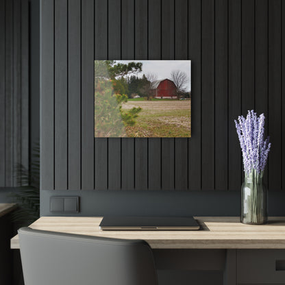 U R There Photography Hidden Millington Road Red Rustic Farmhouse Acrylic Wall Print