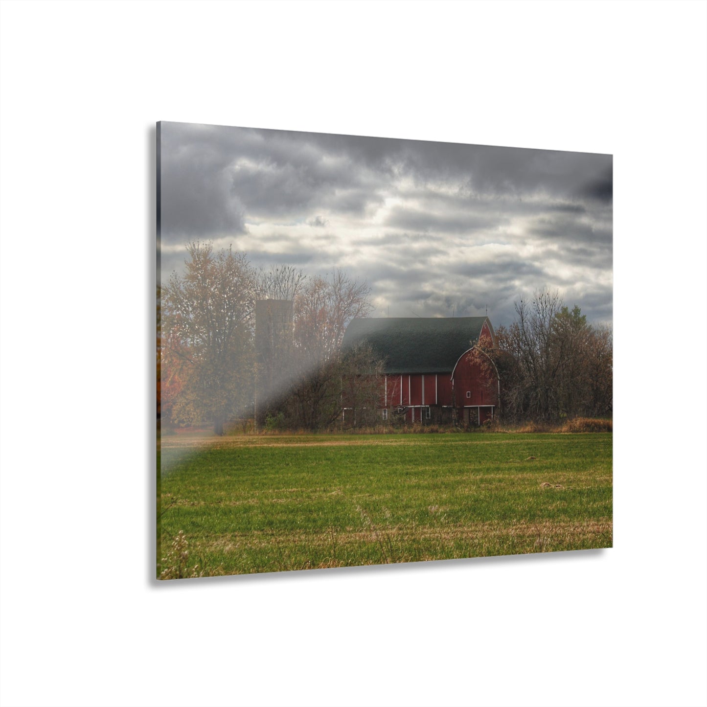 U R There Photography Booth Road Hidden Red I Rustic Farmhouse Acrylic Wall Print