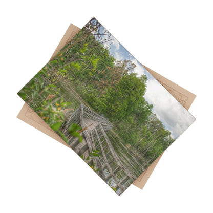 U R There Photography Linear Park Bridge in Lapeer I Rustic Farmhouse Decorative Ceramic Tile