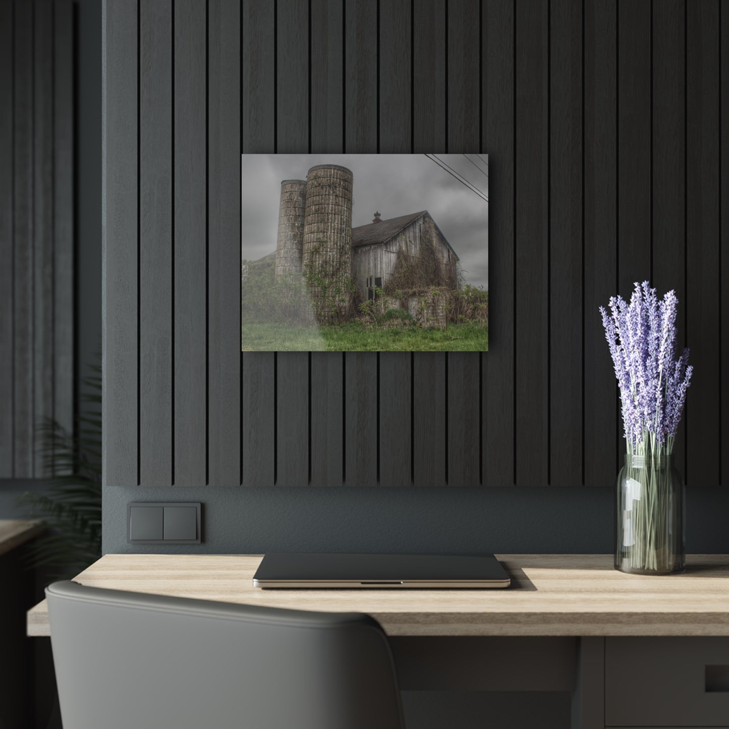 U R There Photography Metamora M-24 Grey I Rustic Farmhouse Acrylic Wall Print