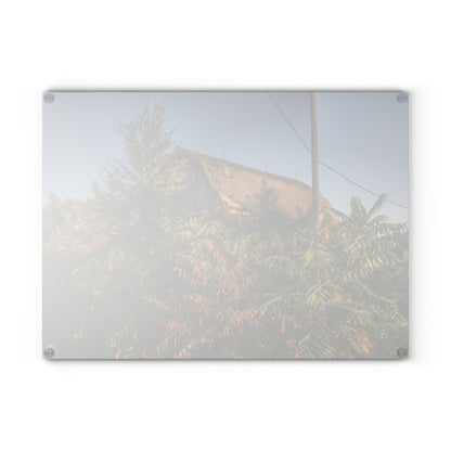 U R There Photography Hidden on Bearanger Road Rustic Farmhouse Tempered-Glass Cutting Board
