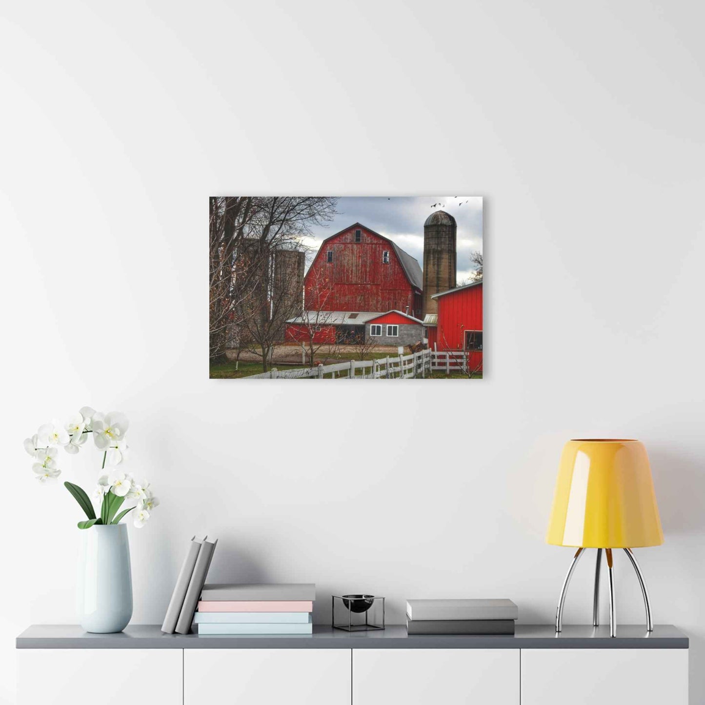 U R There Photography Peck Red Rustic Farmhouse Acrylic Wall Print