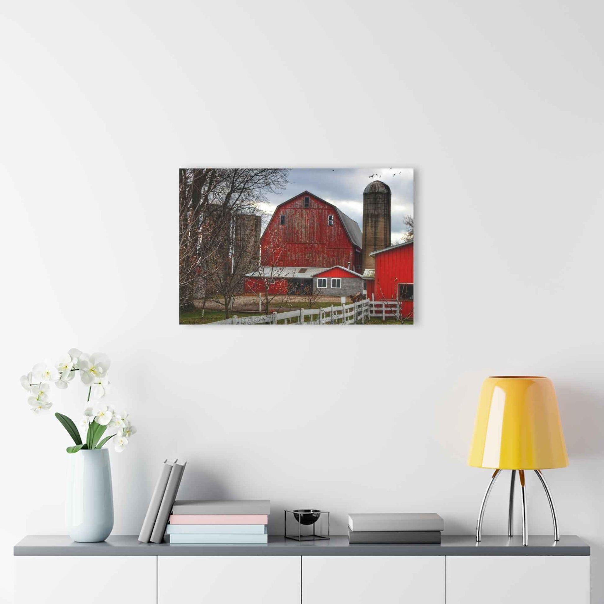 U R There Photography Peck Red Rustic Farmhouse Acrylic Wall Print