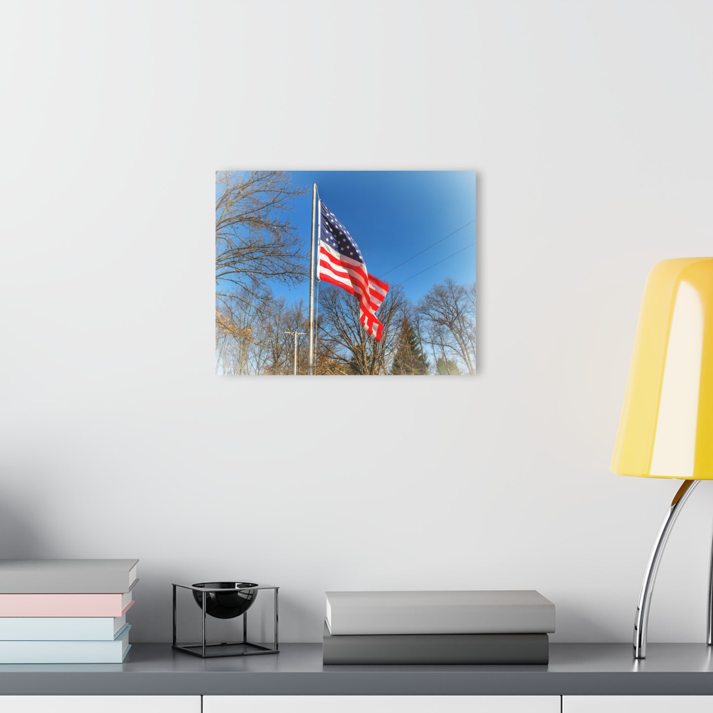 U R There Photography Our Grand Old Flag Rustic Farmhouse Acrylic Wall Print