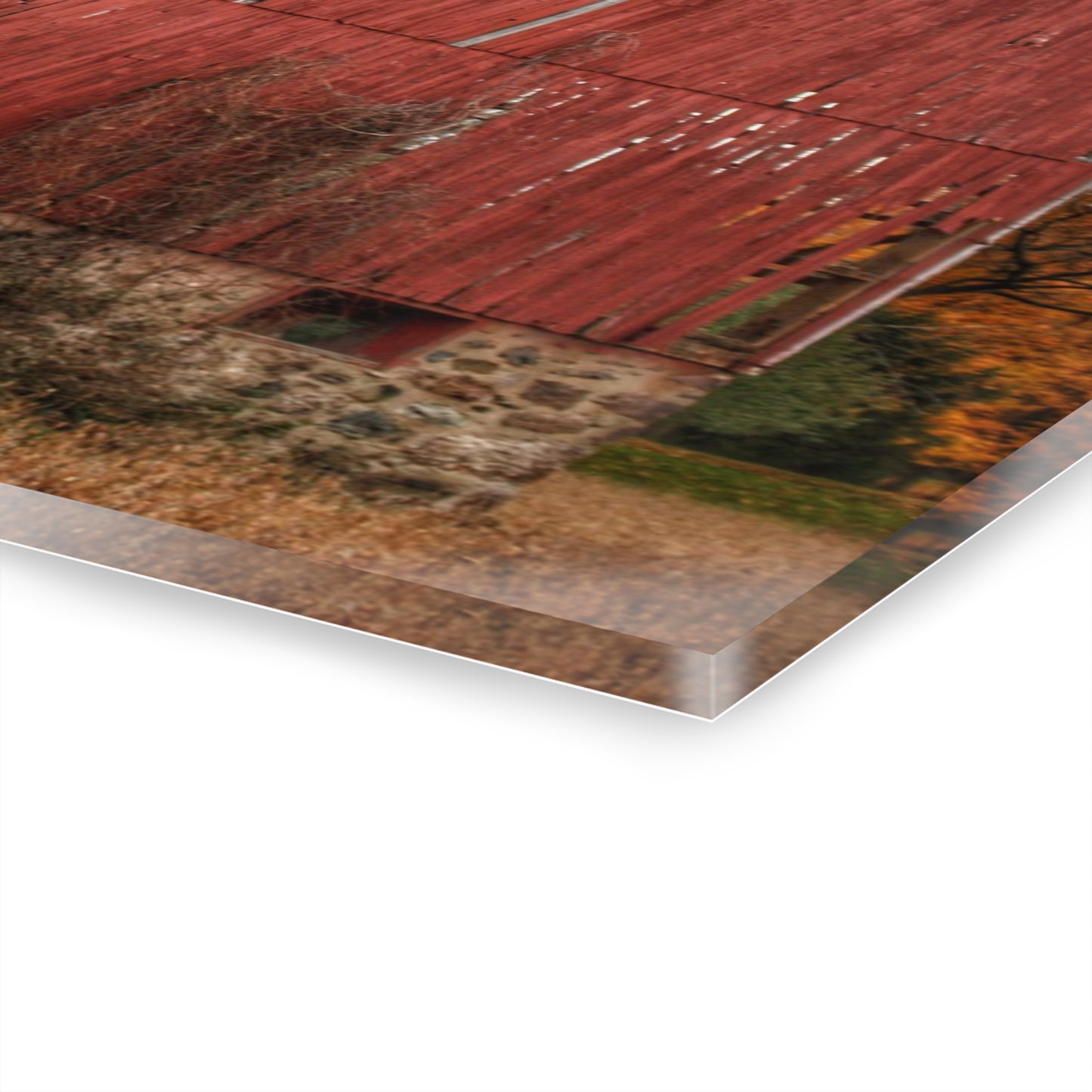 U R There Photography Laur Road Forgotten Red II Rustic Farmhouse Acrylic Wall Print