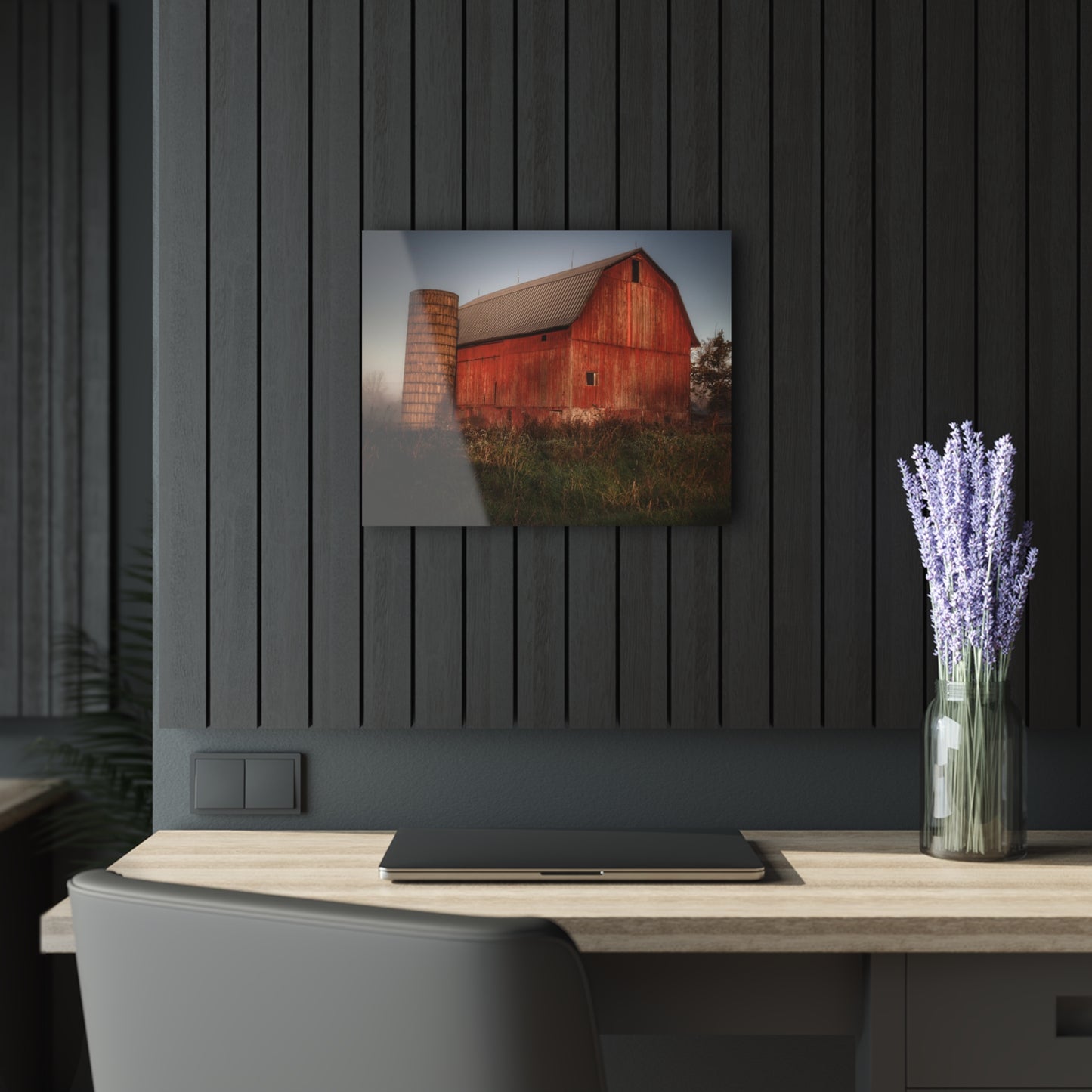 U R There Photography Columbiaville Red II Rustic Farmhouse Acrylic Wall Print