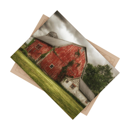 U R There Photography Stanley Road Red I Rustic Farmhouse Decorative Ceramic Tile