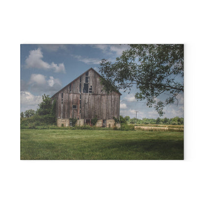 U R There Photography Bohms Road Grey I Rustic Farmhouse Tempered-Glass Cutting Board