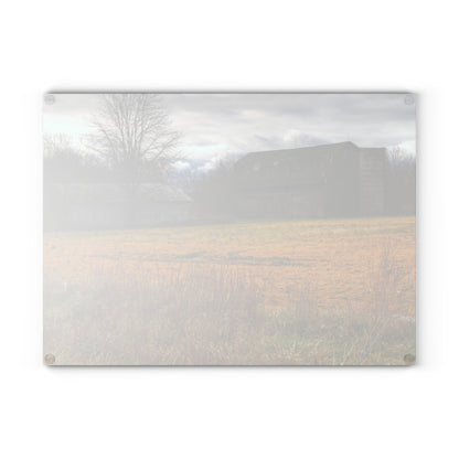 U R There Photography Fields of Golden Clover Rustic Farmhouse Tempered-Glass Cutting Board