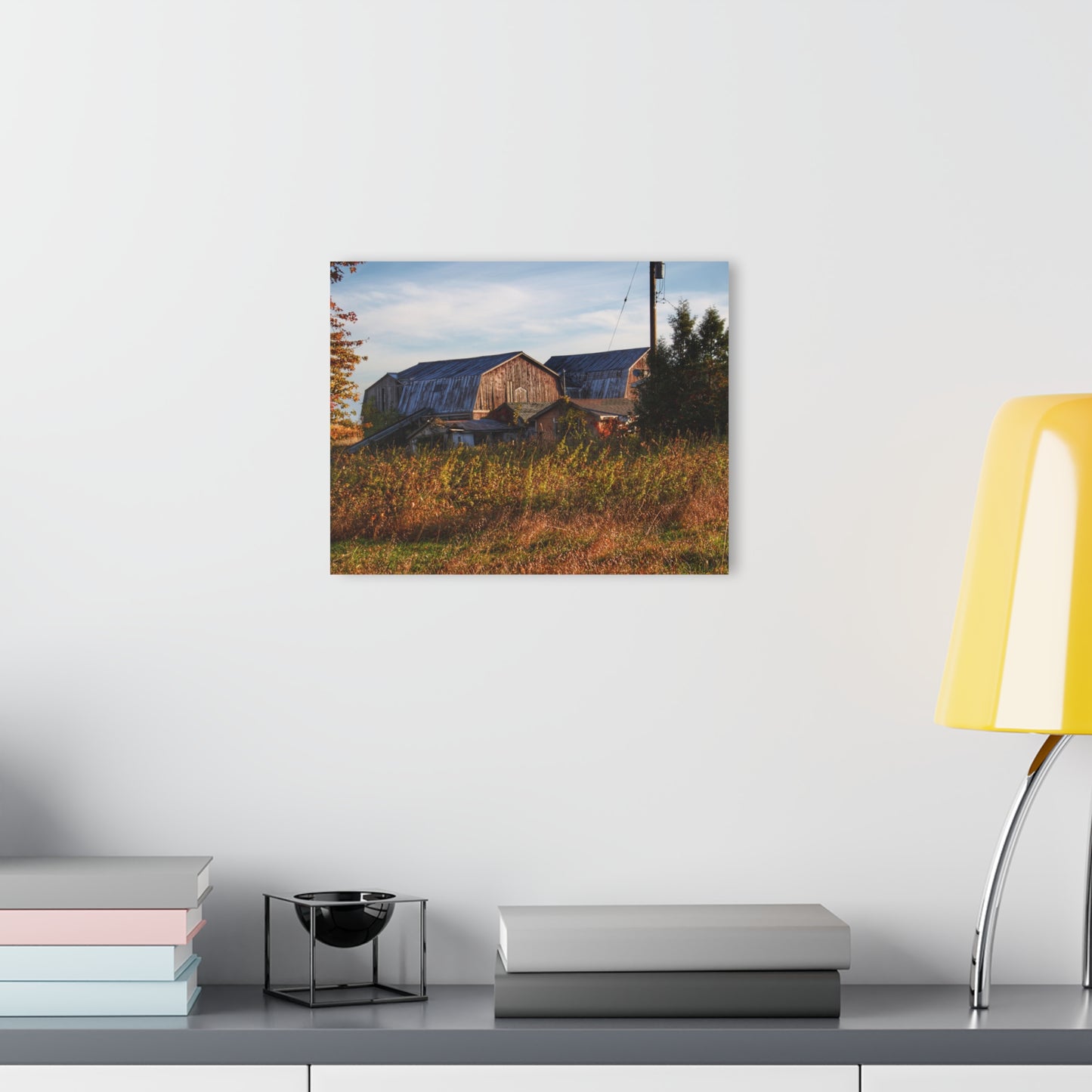 U R There Photography Montgomery Road Reds Rustic Farmhouse Acrylic Wall Print