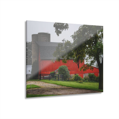 U R There Photography Five Lakes Road Red II Rustic Farmhouse Acrylic Wall Print