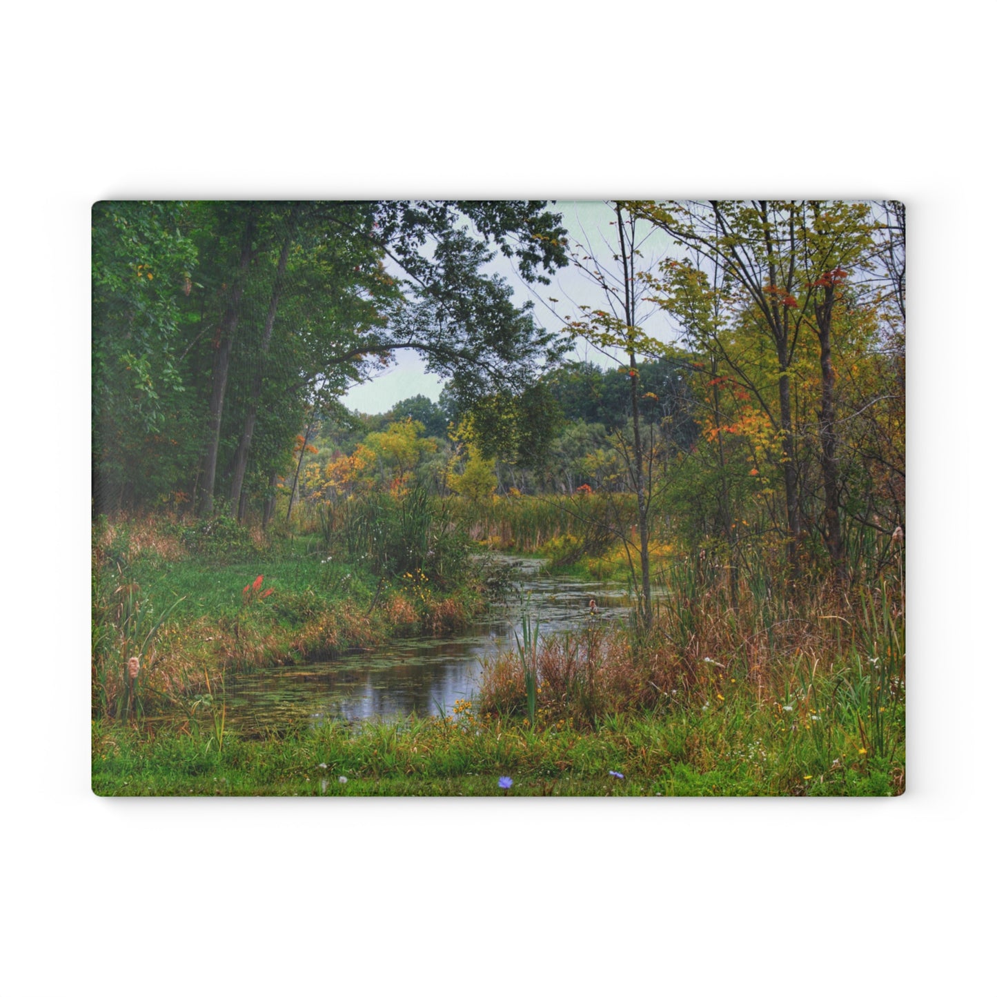 U R There Photography A River Runs Through It Rustic Farmhouse Tempered-Glass Cutting Board