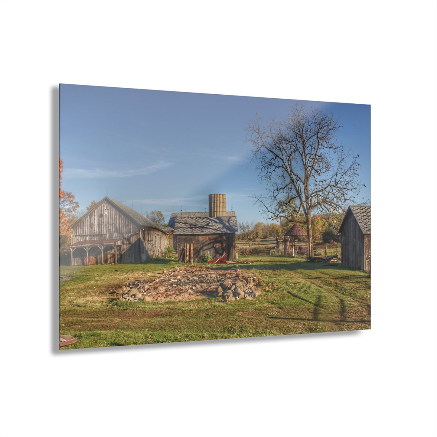 U R There Photography Bowers Road Greys I Rustic Farmhouse Acrylic Wall Print
