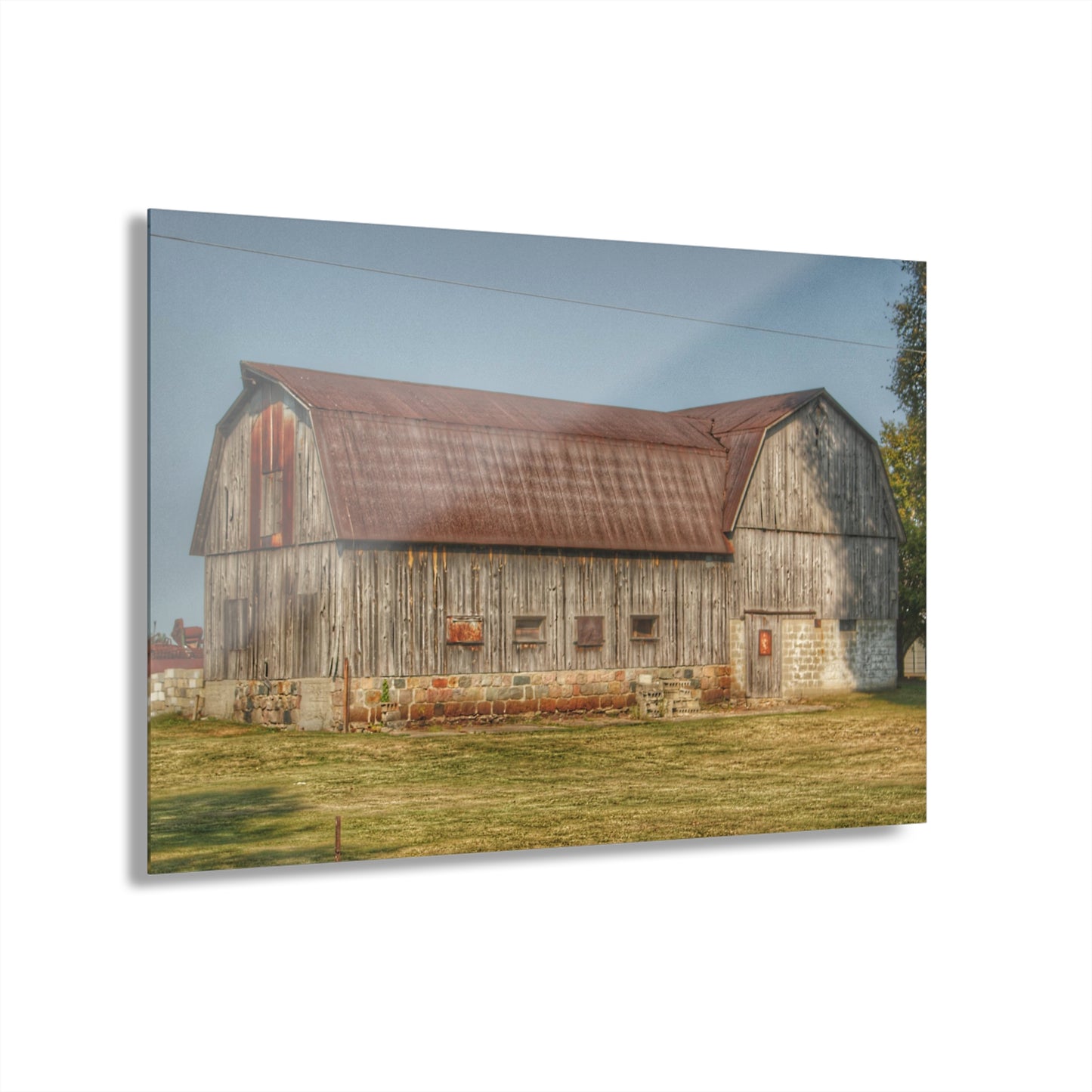 U R There Photography Irish Road Grey Rustic Farmhouse Acrylic Wall Print