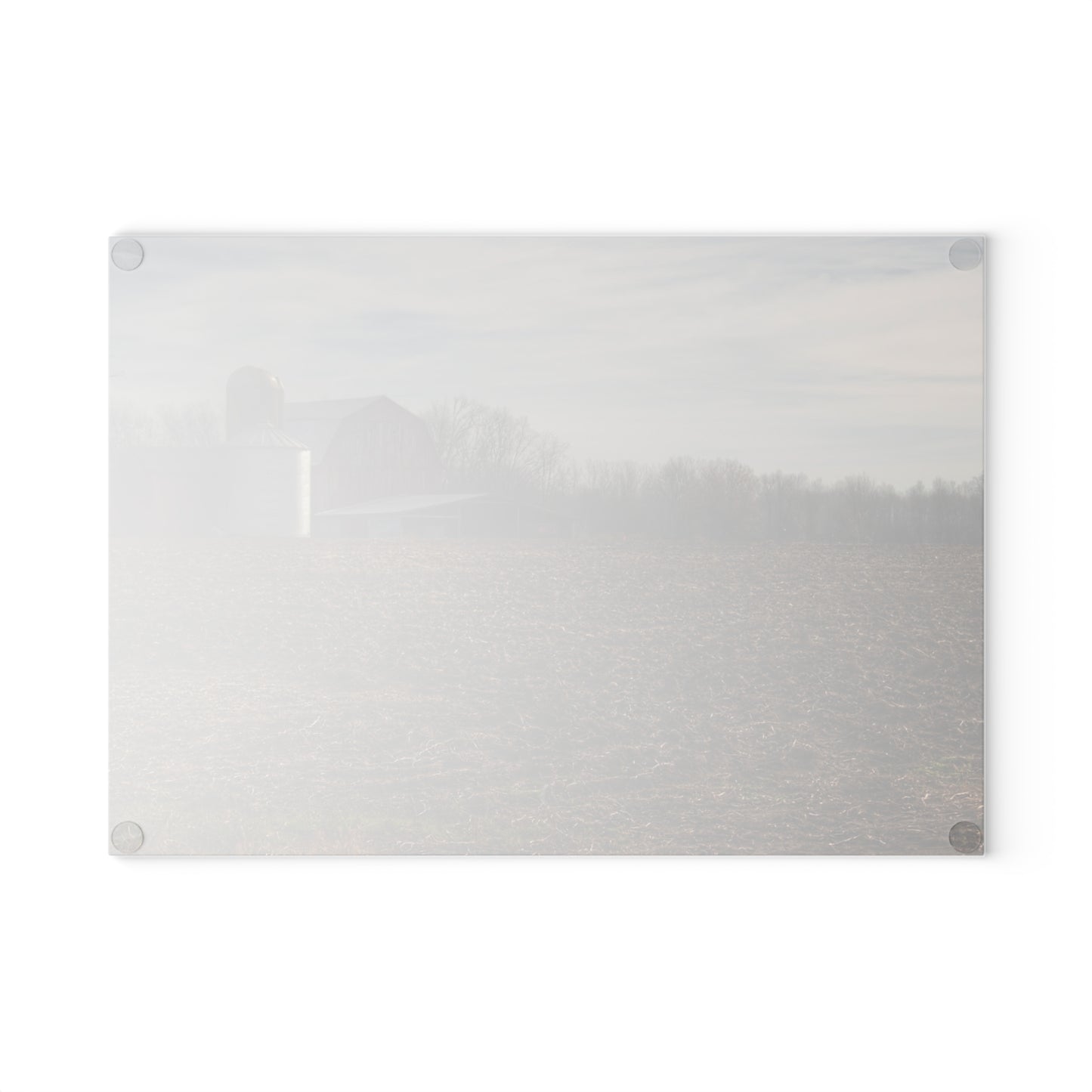 U R There Photography Cumber Road Red II Rustic Farmhouse Tempered-Glass Cutting Board