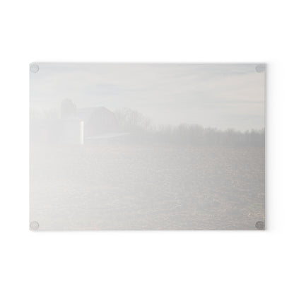 U R There Photography Cumber Road Red II Rustic Farmhouse Tempered-Glass Cutting Board