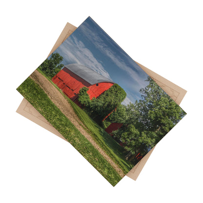 U R There Photography Catlin Road Red I Rustic Farmhouse Decorative Ceramic Tile