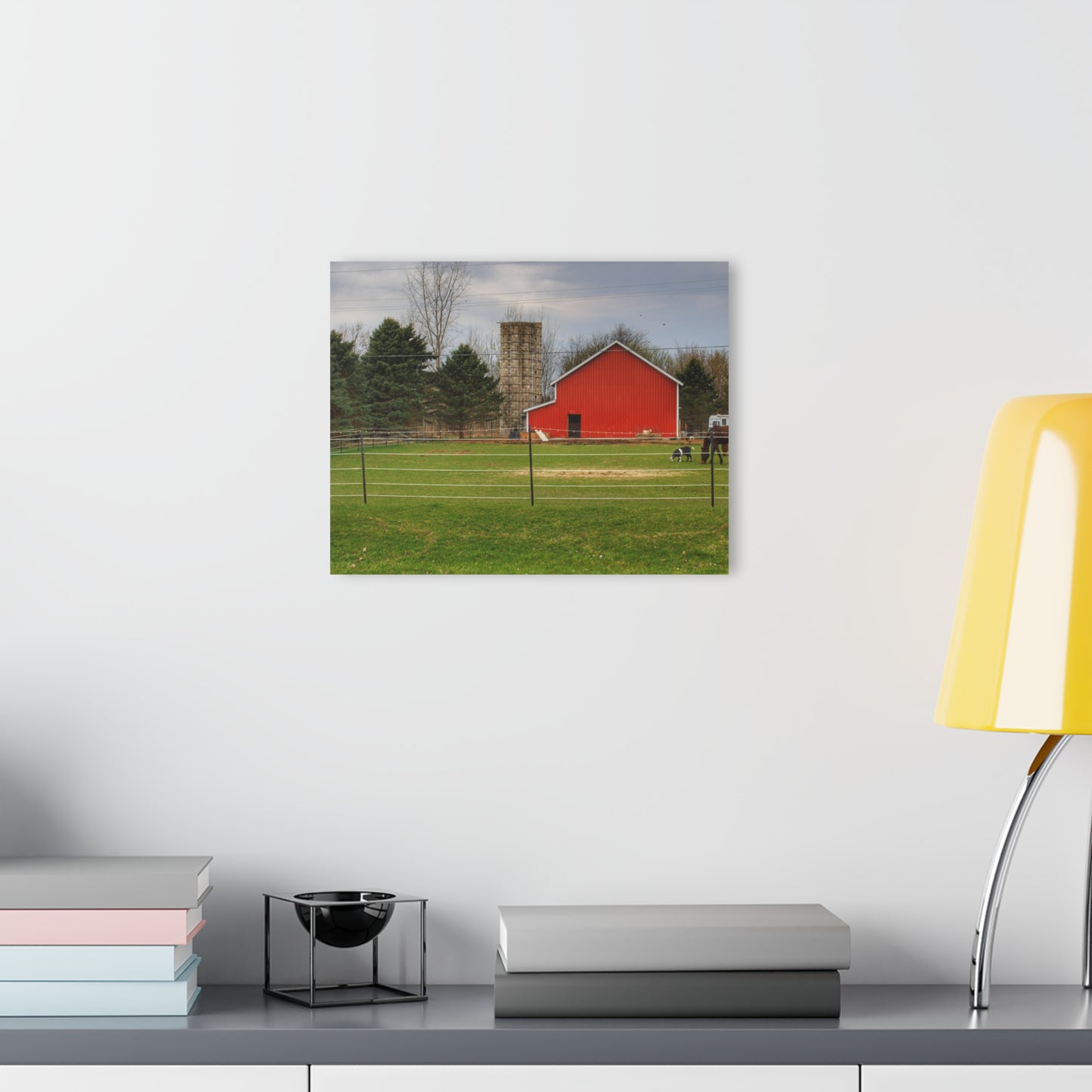 U R There Photography Fostoria Little Red Rustic Farmhouse Acrylic Wall Print