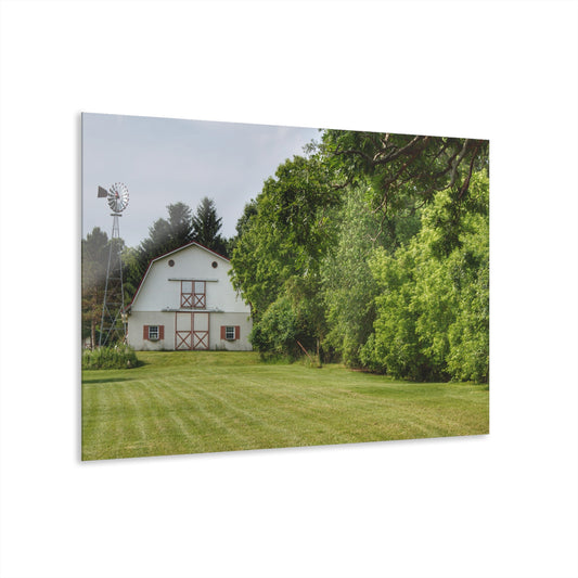 U R There Photography Hunters Creek White Rustic Farmhouse Acrylic Wall Print