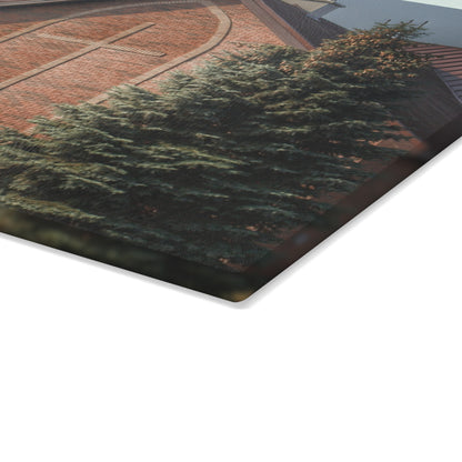 U R There Photography Church on Irish Road Rustic Farmhouse Tempered-Glass Cutting Board