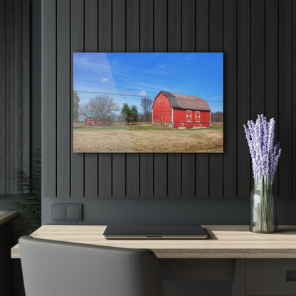 U R There Photography Kings Mill Red II Rustic Farmhouse Acrylic Wall Print