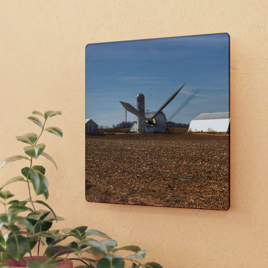 Rustic Farmhouse Wall Clock featuring Colling Whites