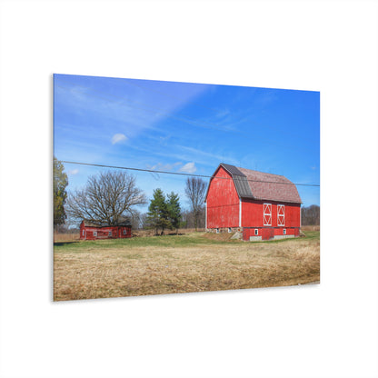 U R There Photography Kings Mill Red II Rustic Farmhouse Acrylic Wall Print