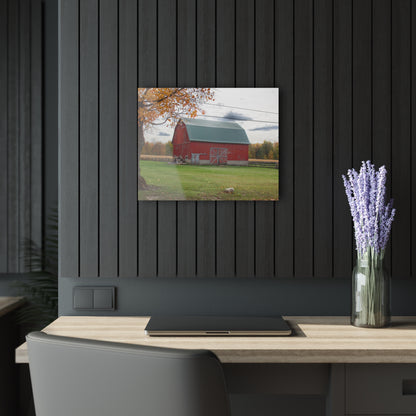 U R There Photography Bowers Roadside Red Rustic Farmhouse Acrylic Wall Print