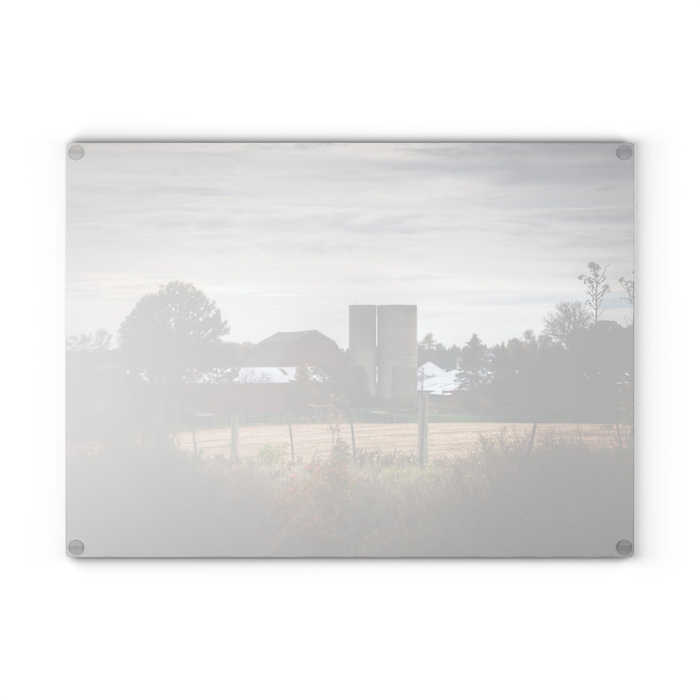 U R There Photography Haines Road Farm Rustic Farmhouse Tempered-Glass Cutting Board